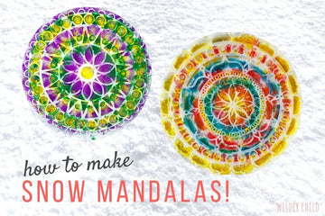 Making Snow Mandalas